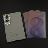 Carbon Fiber Texture Hidden MagSafe OG Case for Samsung Galaxy Z Fold 8 with 2 FREE Tempered Glass Protectors