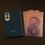 Carbon Fiber Texture Hidden MagSafe OG Case for Samsung Galaxy Z Fold 8 with 2 FREE Tempered Glass Protectors
