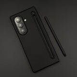 Silk Feel Liquid Silicone Phone Case Cover with Pen for Samsung Galaxy Z Fold 7 | Ultra-Soft Shockproof