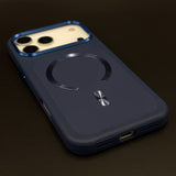 Luxury Dual Tone Leather Finish Textured MagSafe Case Cover for iPhone 17 Series