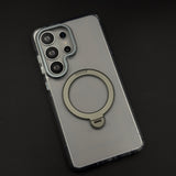 Non-Yellowing Clear Metal Rotating Stand MagSafe Case for Galaxy S26 Ultra