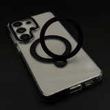Non-Yellowing Clear Metal Rotating Stand MagSafe Case for Galaxy S26 Ultra