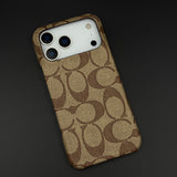 CC Pattern PU Leather Case for iPhone 17 Series | Monogram Soft Touch Protection