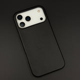 Minimalist Leather Logo Phone Case Cover for iPhone 17 Series | Slim Premium Everyday Protection