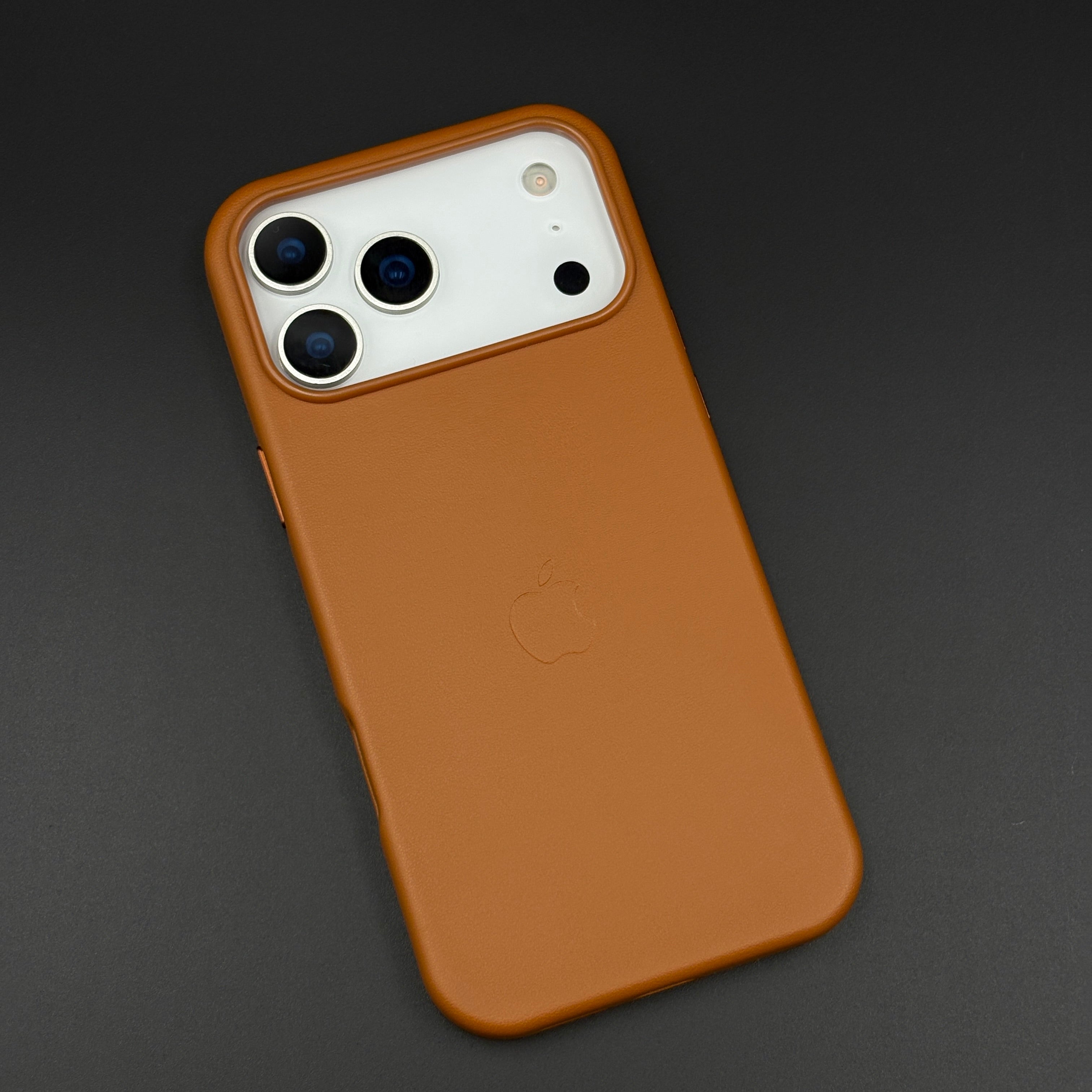 Minimalist Leather Logo Phone Case Cover for iPhone 17 Series | Slim Premium Everyday Protection