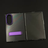 Crystal View Metal Kickstand Case Cover with Raised Camera Guard for Samsung Galaxy Z Fold 8