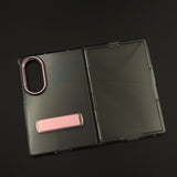 Crystal View Metal Kickstand Case Cover with Raised Camera Guard for Samsung Galaxy Z Fold 8