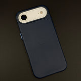 Minimalist Leather Logo Phone Case Cover for iPhone 17 Air | Slim Premium Everyday Protection