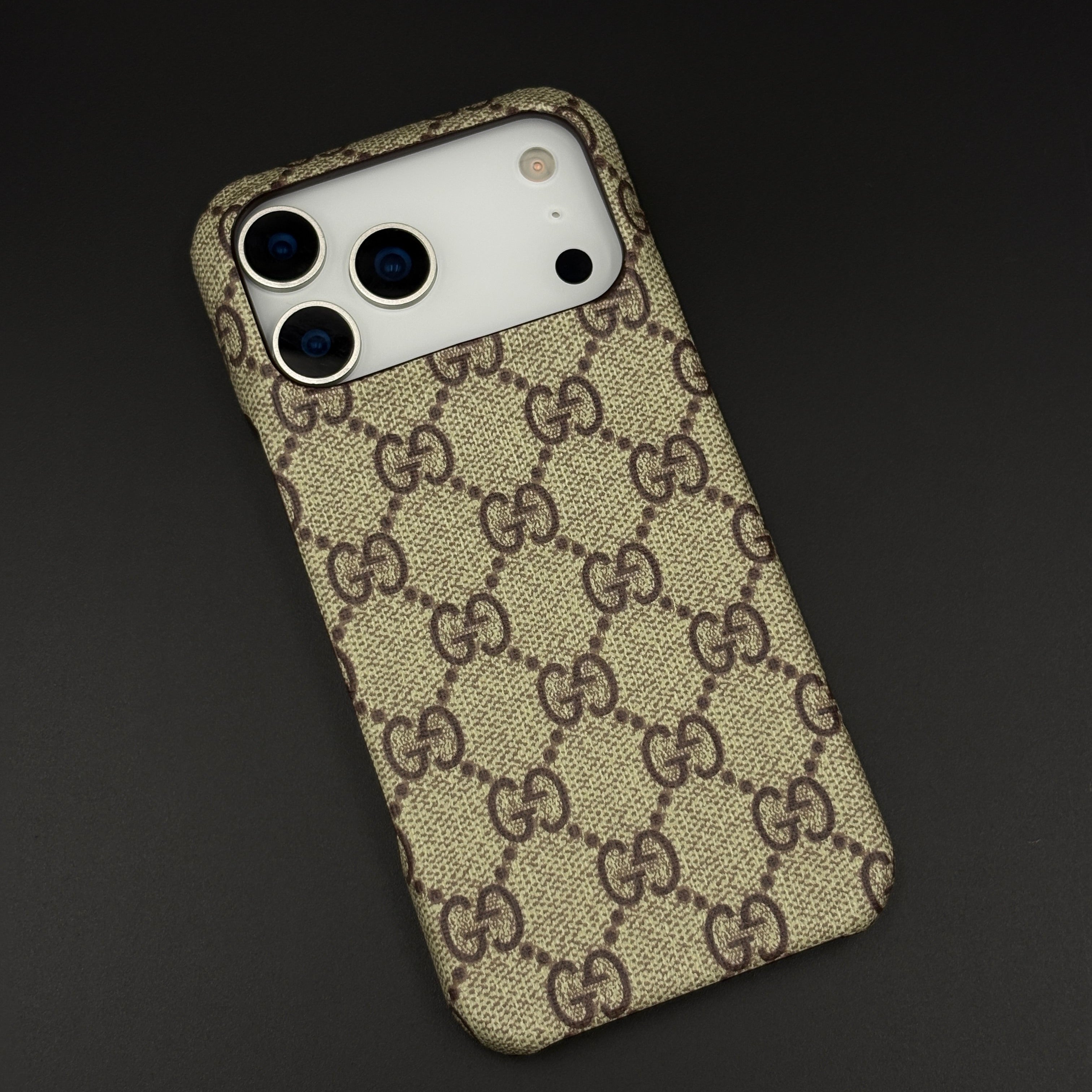 Luxury Brand PU Leather GG Case for iPhone 17 Series | Designer Protective Cover