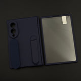 Smooth Silk Feel Silicone Case with Kickstand & Wristband for Samsung Galaxy Z Fold 8 | Front Screen Protector
