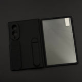 Smooth Silk Feel Silicone Case with Kickstand & Wristband for Samsung Galaxy Z Fold 8 | Front Screen Protector