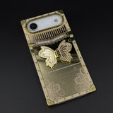 Luxury Butterfly Trunk Phone Case Cover for iPhone 17 Air | Gold Mirror Finish | Diamond Butterfly