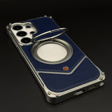 Heavy Duty Rugged Metal Ring Stand MagSafe Mobile Case Cover for Samsung Galaxy S26 Ultra