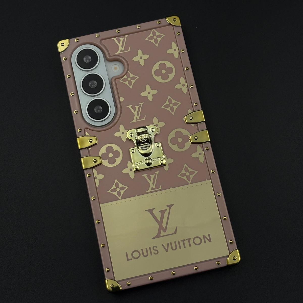 Luxury Fashion Brand Heritage Trunk Case with Corner Detailing for Samsung Galaxy S24 | S25