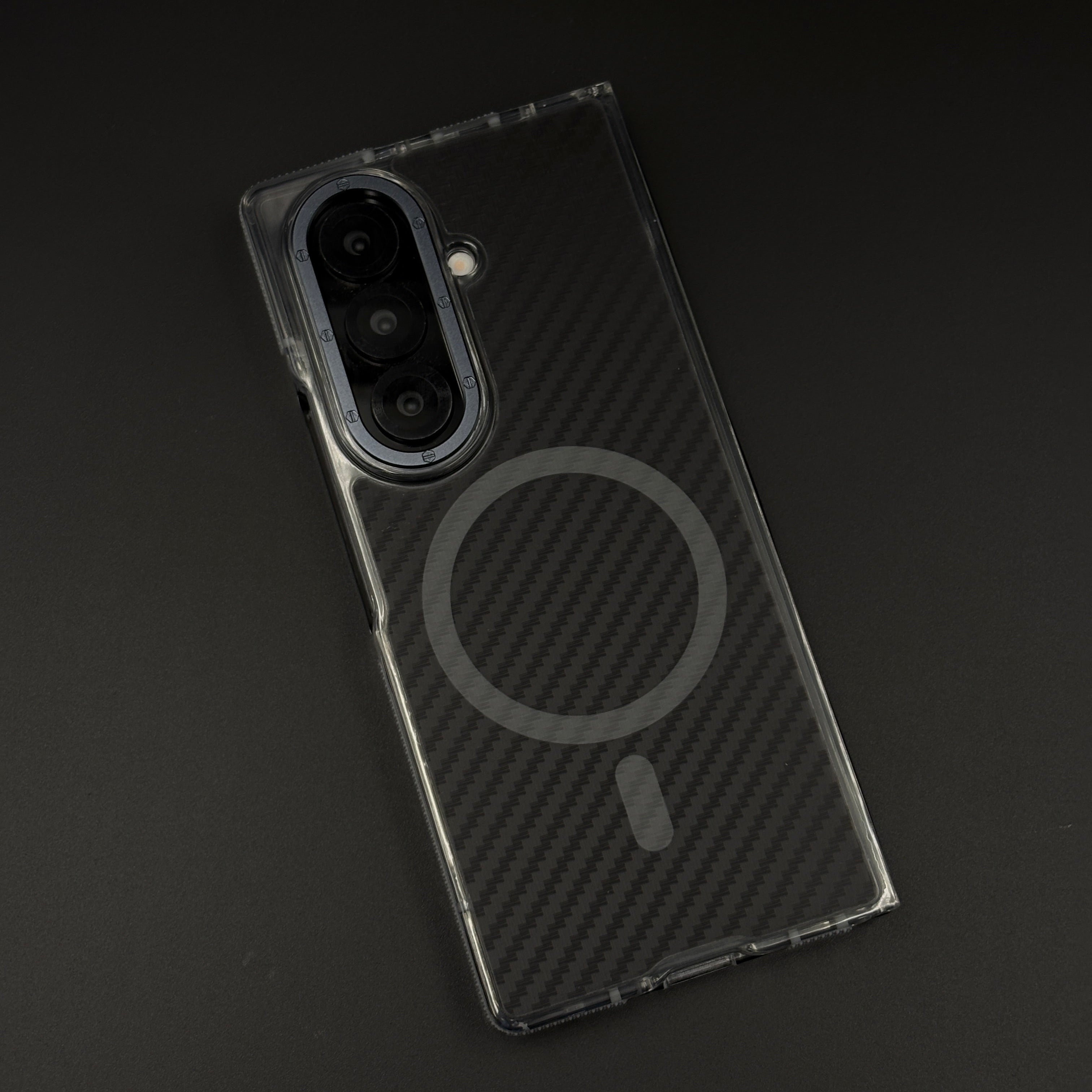 Carbon Fibre Matte MagSafe Case for Samsung Galaxy Z Fold 7 | Smokey Finish Protection