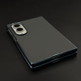 Executive Leather Chrome Detail Frame Case Cover for Samsung Galaxy Z Fold 8