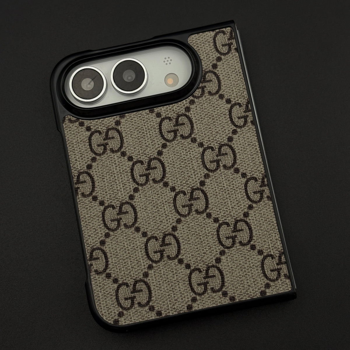 Luxury Brand PU Leather GG Case for Apple iPhone Duo | Designer Protective Cover