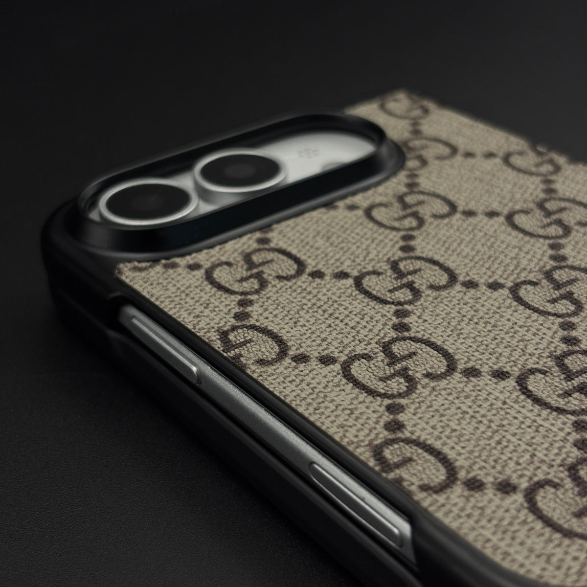 Luxury Brand PU Leather GG Case for Apple iPhone Duo | Designer Protective Cover