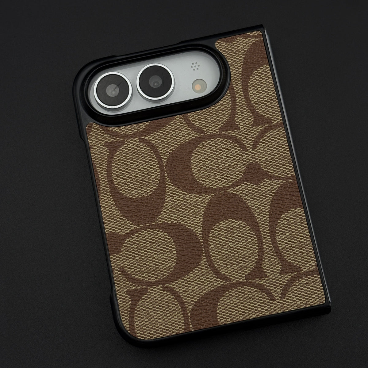 CC Pattern PU Leather Case for Apple iPhone Duo | Monogram Soft Touch Protection