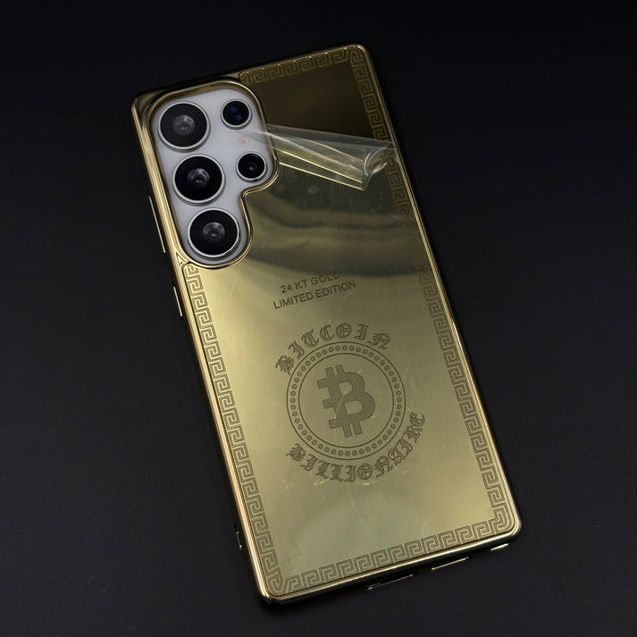 Handcrafted 24K Gold Plated Bitcoin Case for Samsung Galaxy S25 Ultra ...