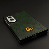 Luxury GG Pattern Leather Feel Case for Samsung Galaxy Z Fold 8 | Designer-Inspired Premium Back Cover