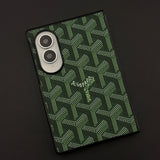 EGY Monogram Pattern Fabric Texture Mobile Case Cover for Samsung Galaxy Z Fold 8