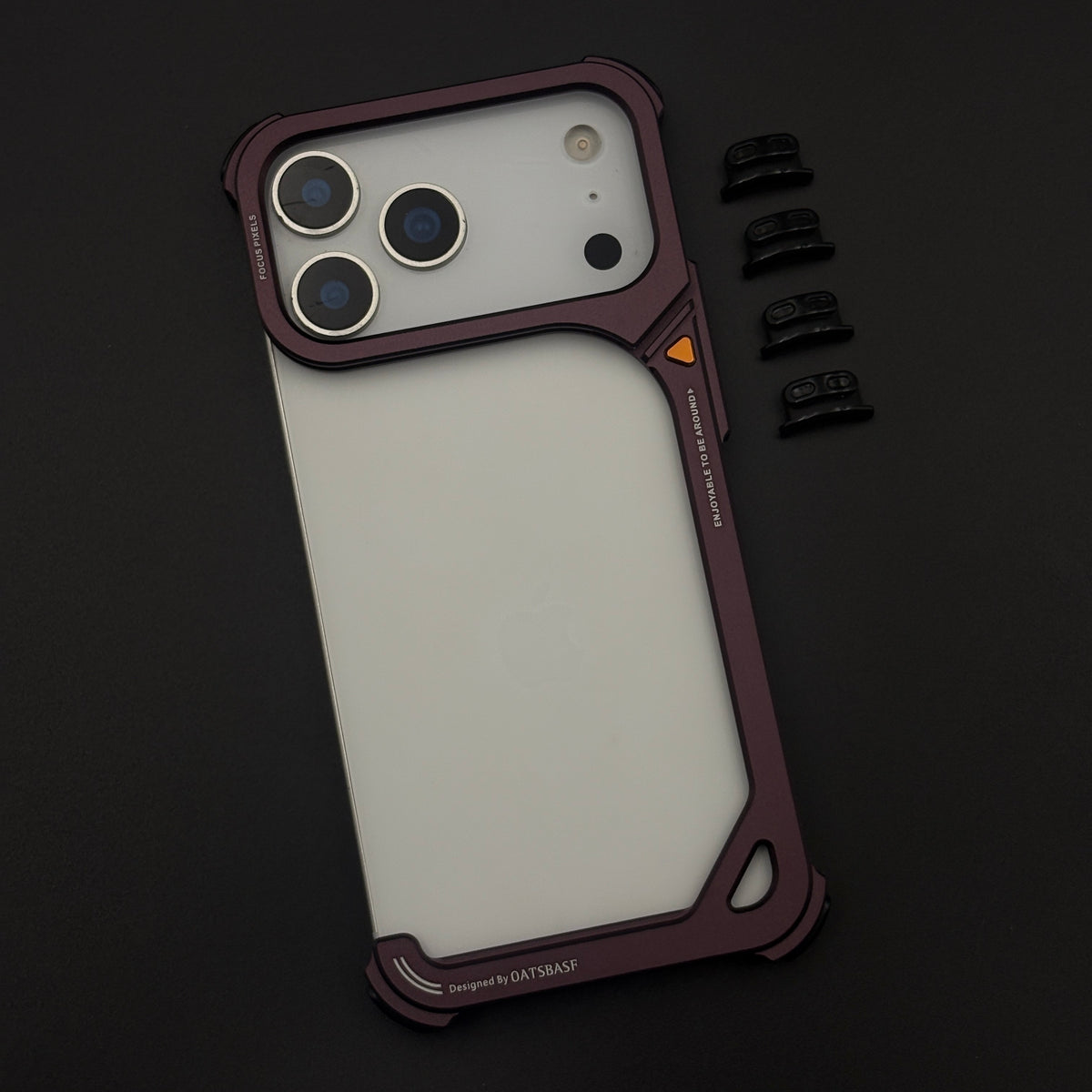 9 Shape Aluminum Metal Frameless Border Mobile Case Cover for iPhone 18 Pro
