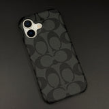 CC Pattern PU Leather Case for iPhone 17 | Monogram Soft Touch Protection