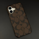 CC Pattern PU Leather Case for iPhone 17 | Monogram Soft Touch Protection