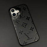 Branded Monogram Pattern Mobile Case Cover for iPhone 17 | Artisan Embossed Leather | Premium Feel