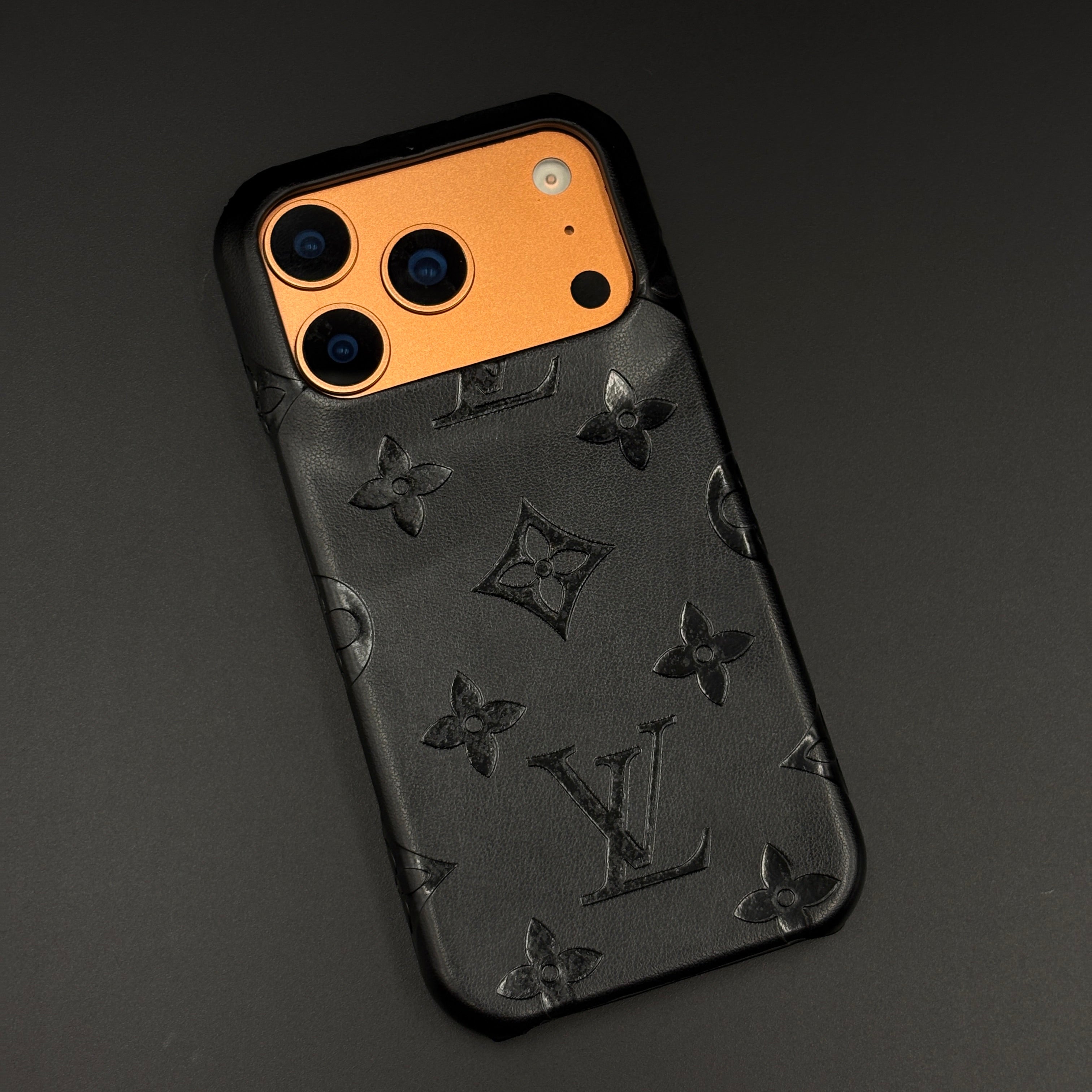 Branded Monogram Pattern Mobile Case Cover for iPhone 17 Series | Artisan Embossed Leather | Premium Feel