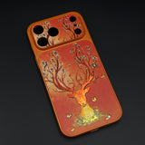 Luxury Deer Embroidery Mobile Case Cover for iPhone 17 Series