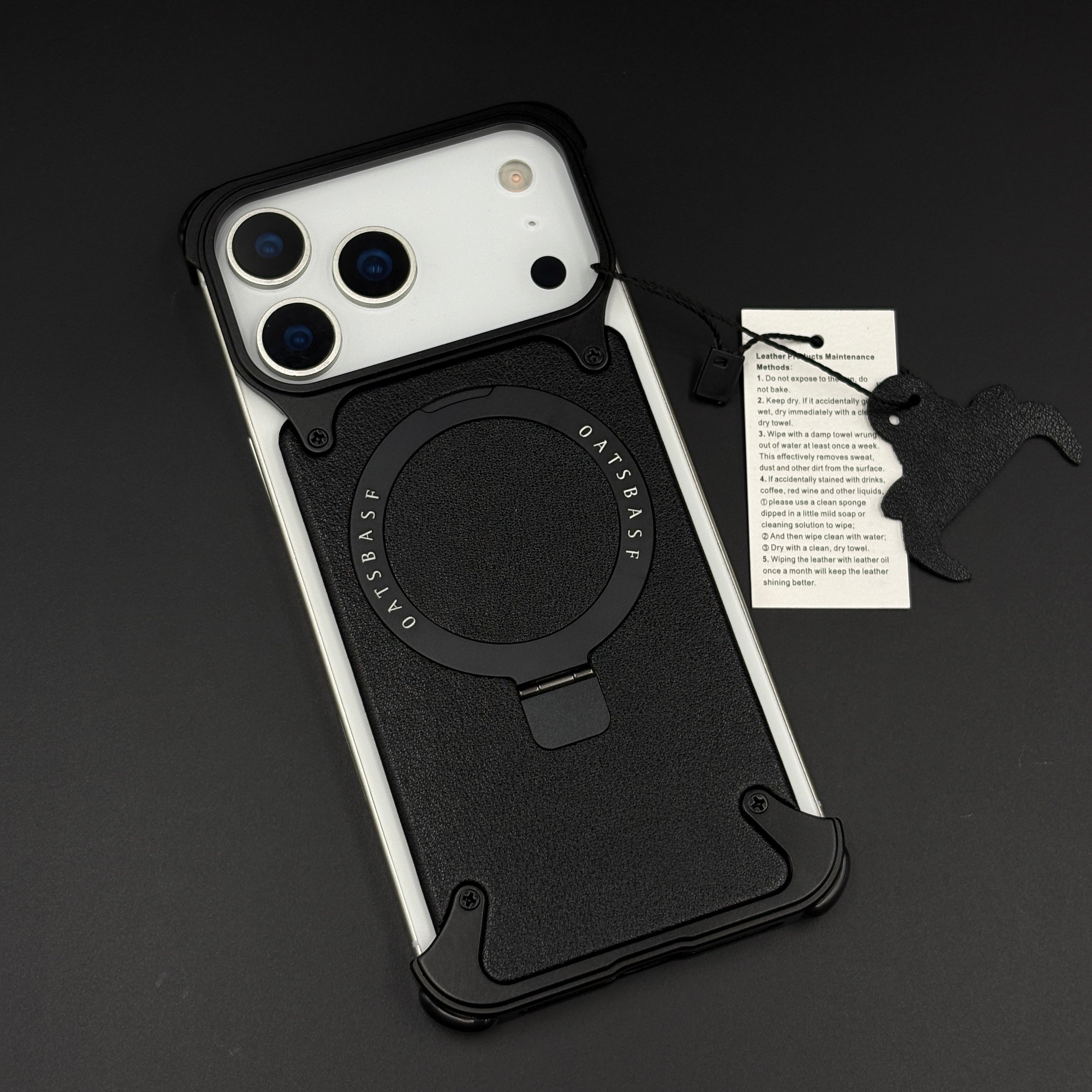 Metal Stand Mobile Case Cover for iPhone 17 Series | Rugged MagSafe Armor Shell