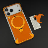 Metal Stand Mobile Case Cover for iPhone 17 Series | Rugged MagSafe Armor Shell
