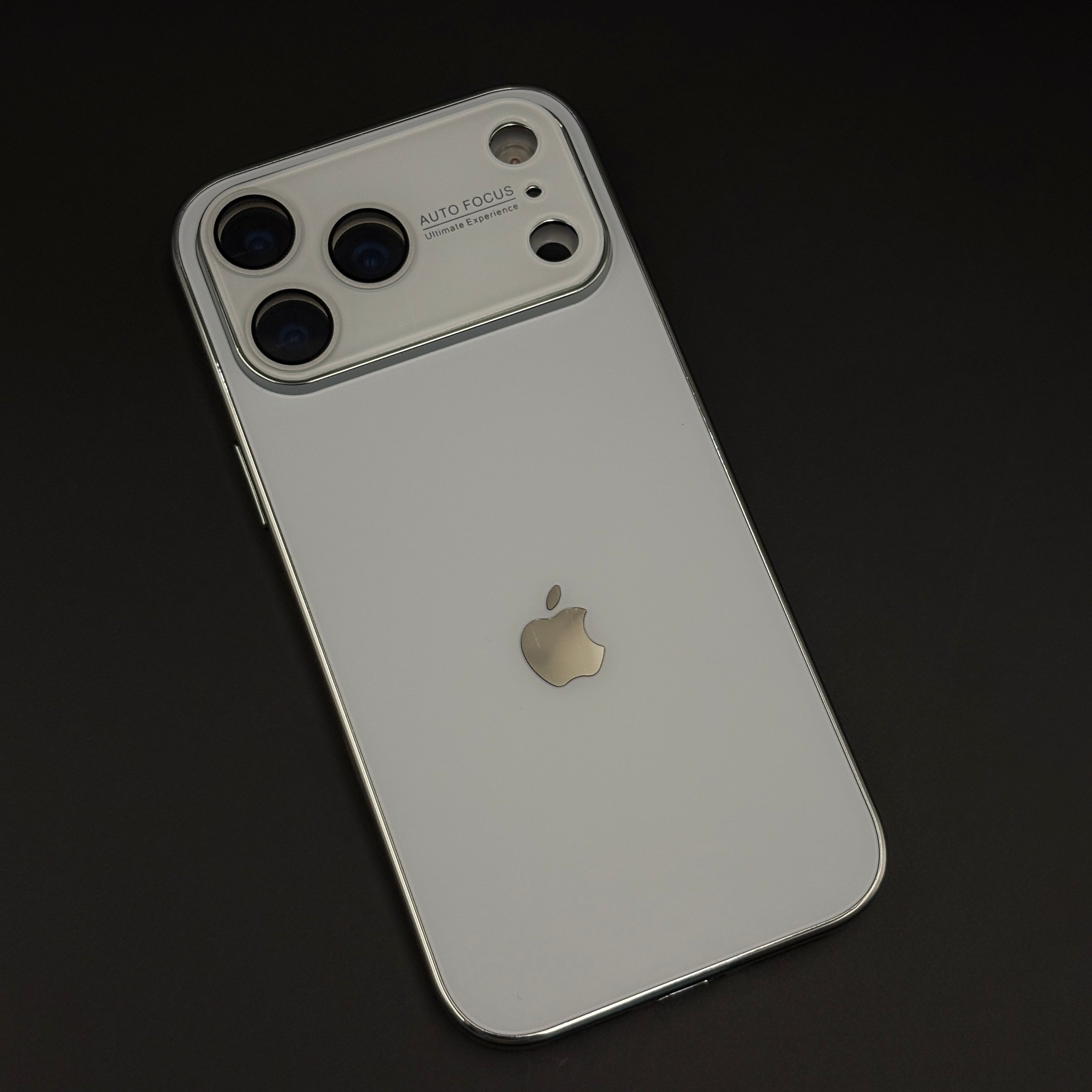 Luxury Backplane Glass Chromatic Lens Shield Case for iPhone 17 Series