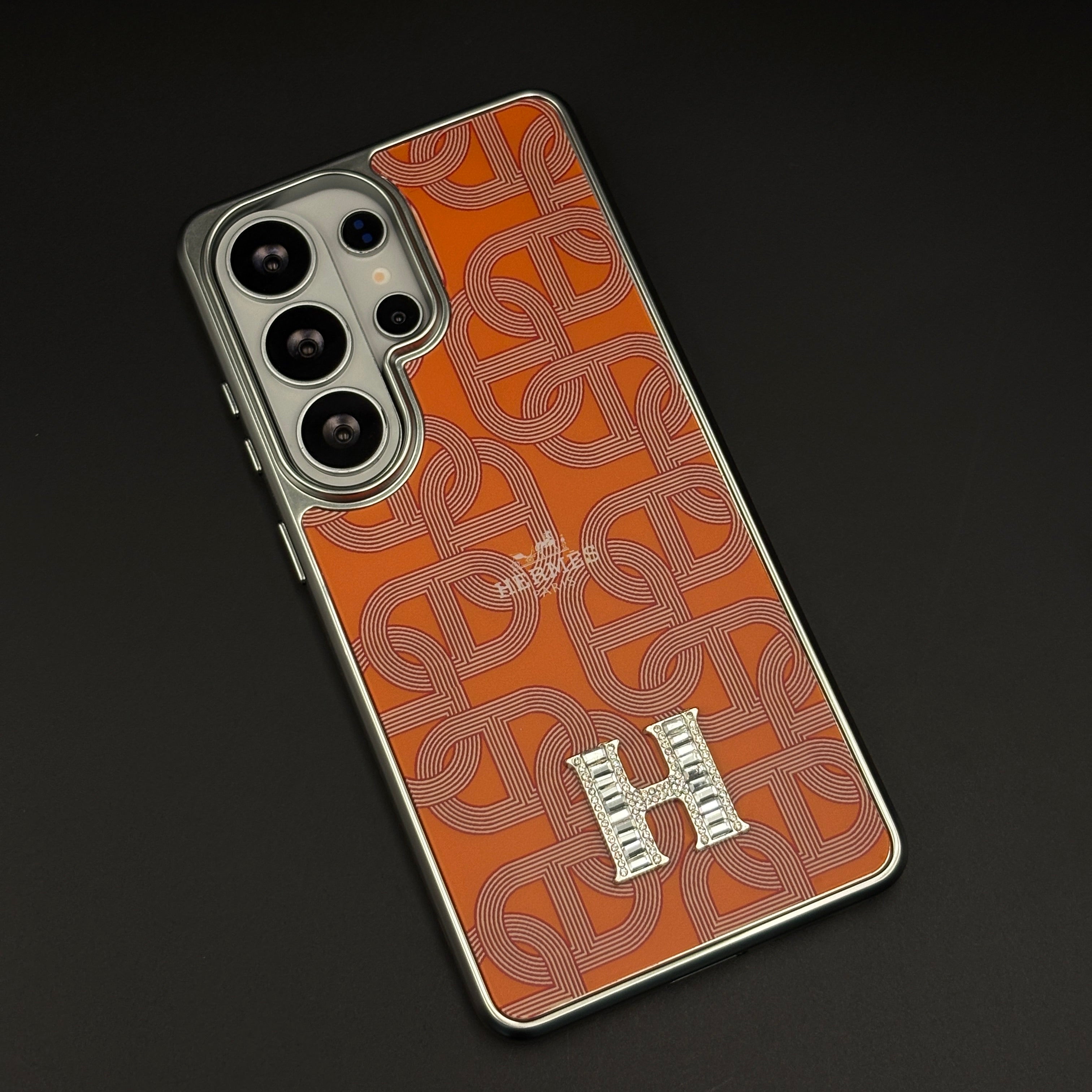 Luxury Branded Metal Initial Mobile Case Cover for Samsung Galaxy S26 Ultra