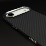 Carbon Fiber Slim Mobile Case Cover for iPhone 17 Air | Rare Aramid Texture Finish | Real Carbon Fibre Feel | Hidden MagSafe