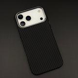 Carbon Fiber Slim Mobile Case Cover for iPhone 17 Series | Rare Aramid Texture Finish | Real Carbon Fibre Feel | Hidden MagSafe