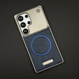 Luxury Leather MagSafe Case for Samsung Galaxy S25 Ultra | AeroFlex Hard Borderless Design
