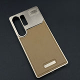 AeroFlex Aluminium Leather Case with Magsafe for Samsung Galaxy S25 Ultra | Premium Metallic Frame | Hybrid Back Cover