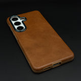 Luxury Leather Raised Bezel Camera Protection Case Cover for Samsung Galaxy S26