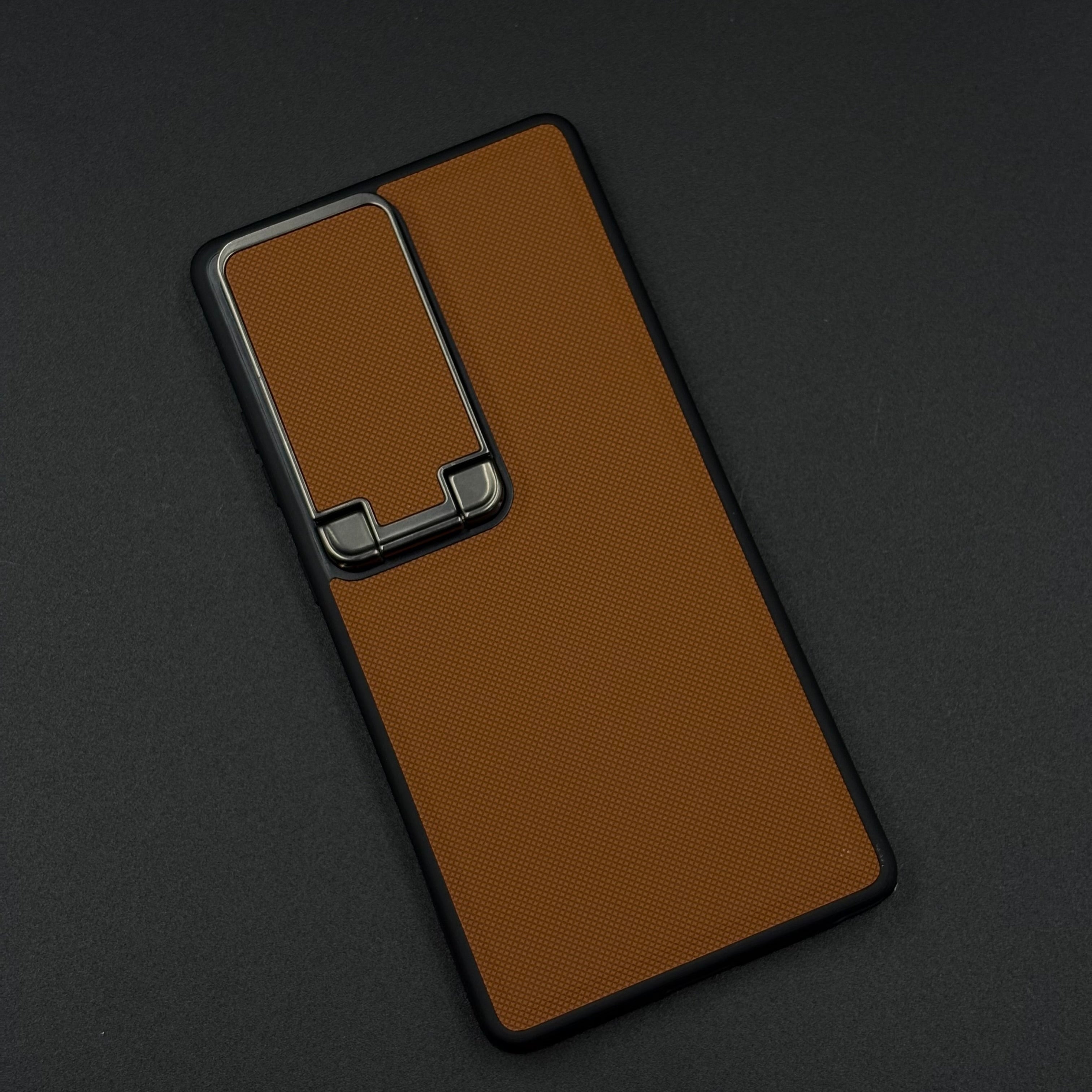 Dotted Leather Feel Case with Foldable Stand for Samsung Galaxy S25 Ultra | Premium Grip | Kickstand Style