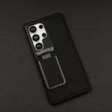 Dotted Leather Feel Case with Foldable Stand for Samsung Galaxy S25 Ultra | Premium Grip | Kickstand Style