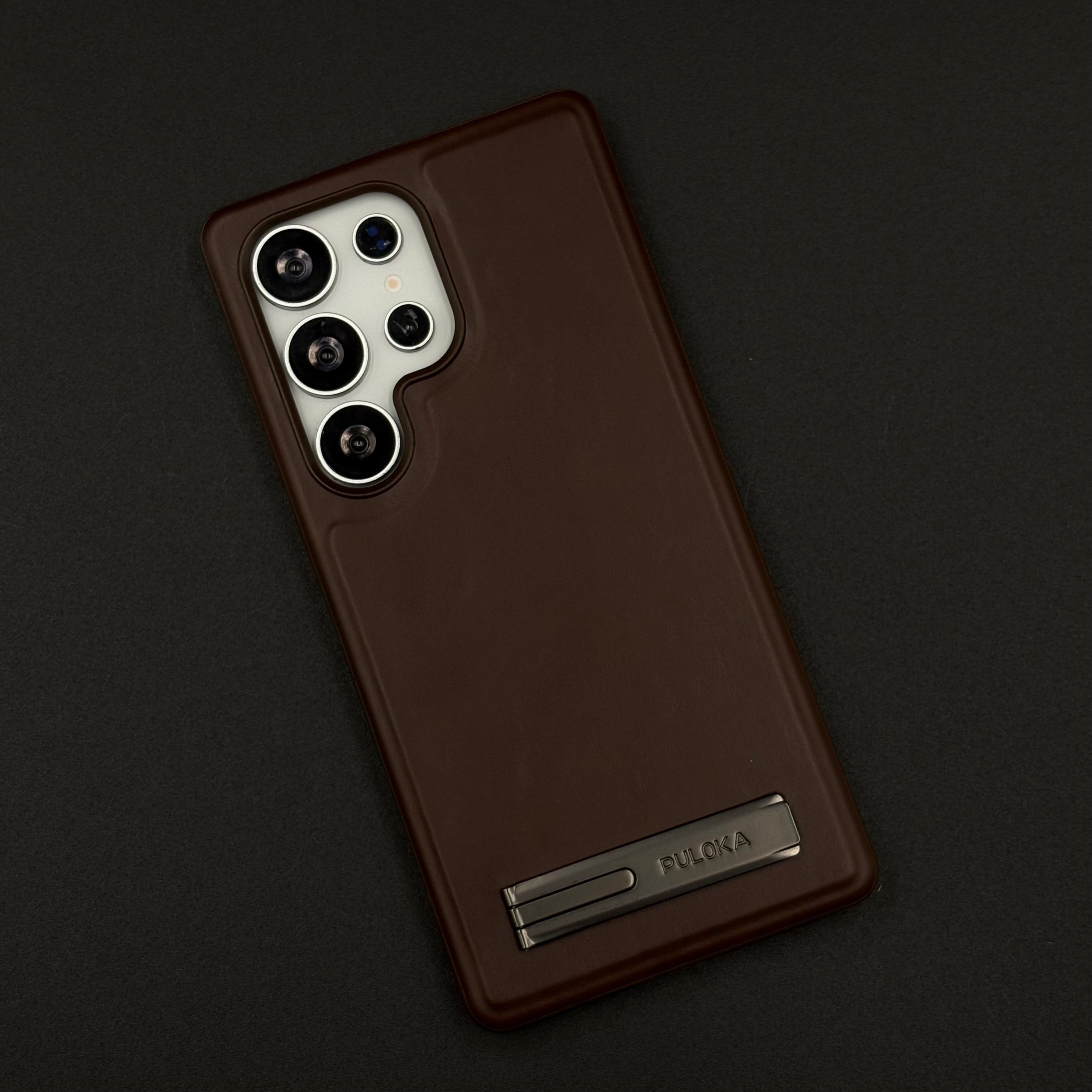 PU Leather Kickstand Case for Samsung Galaxy S25 Ultra | Microfibre Lining | Sleek Grip & Durable Protection