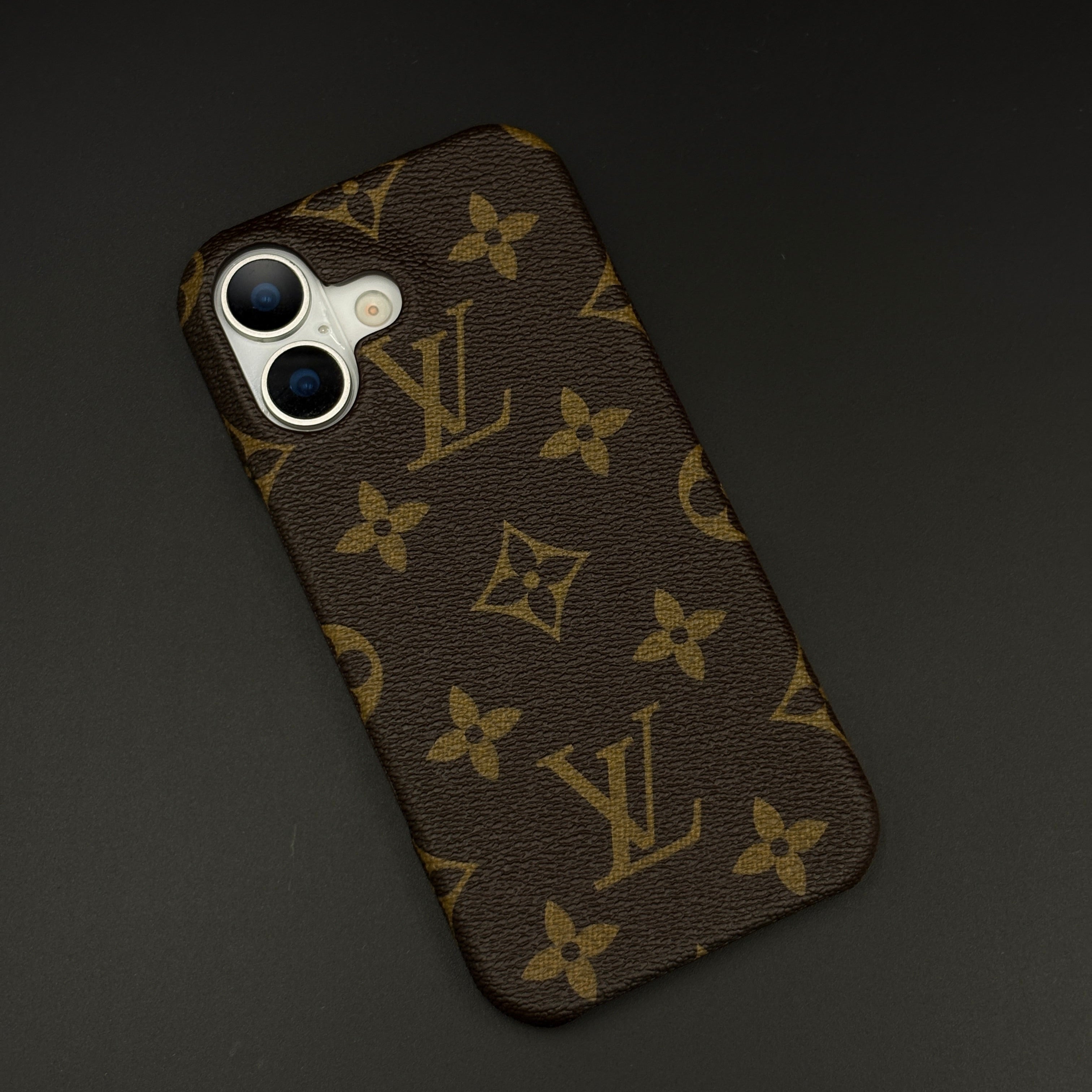 Luxury Brand Borderless Frame PU Leather Case for iPhone 17 | Designer Protective Cover