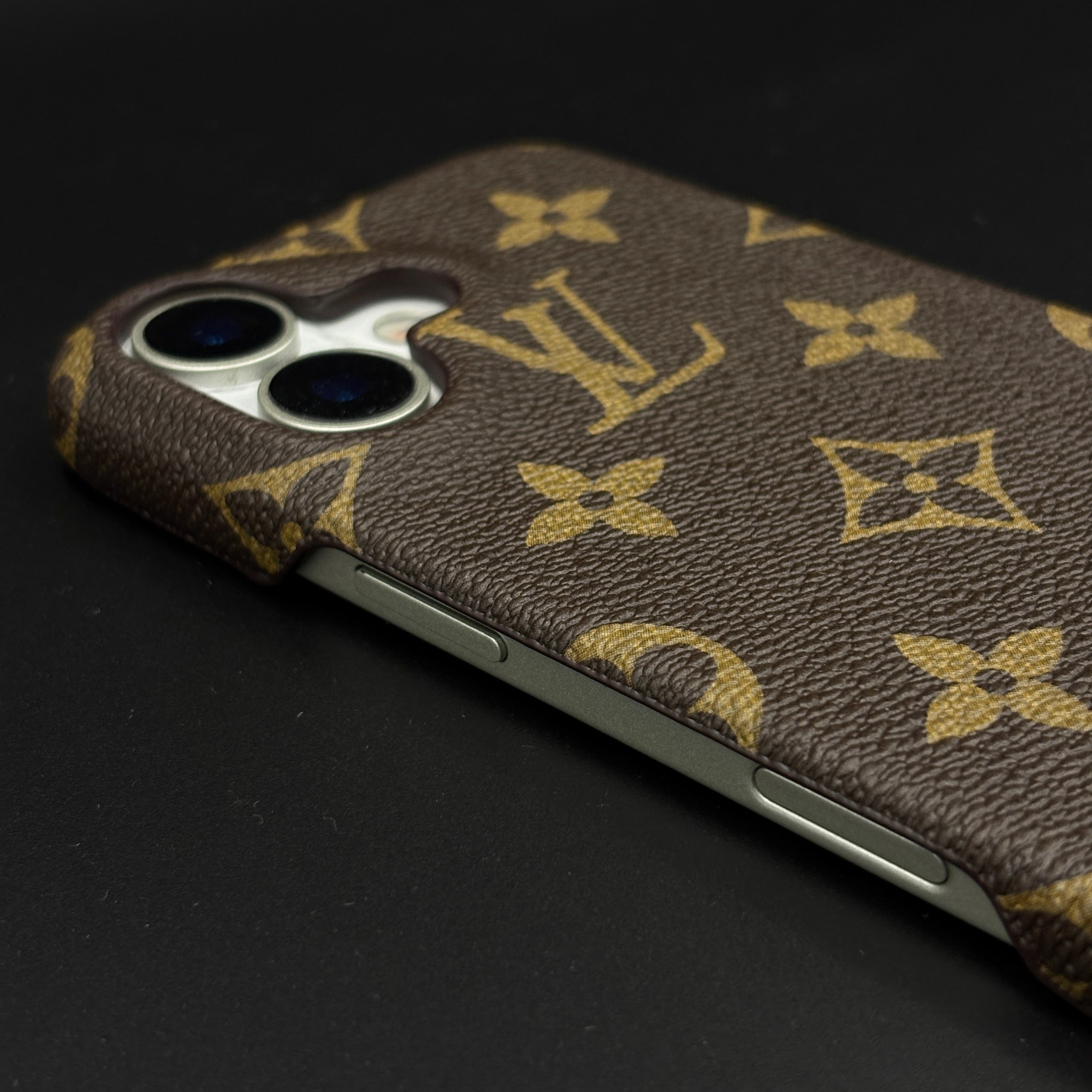 Luxury Brand Borderless Frame PU Leather Case for iPhone 17 | Designer Protective Cover