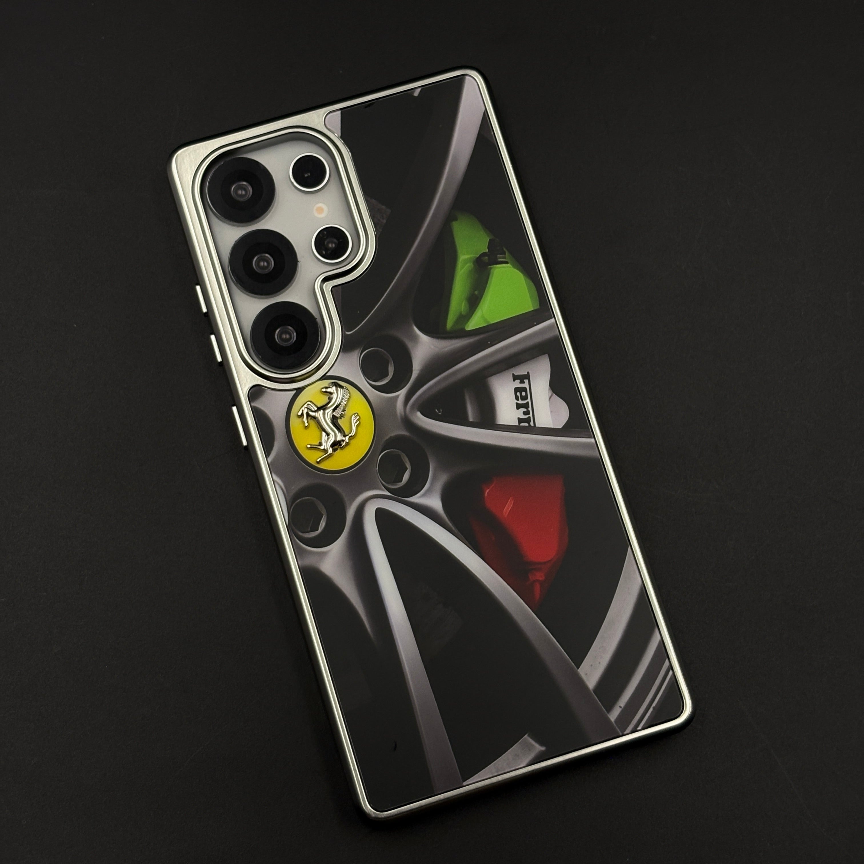 Luxury FR Horse Motorsport Inspired Metal Frame Case for Samsung Galaxy S25 Ultra