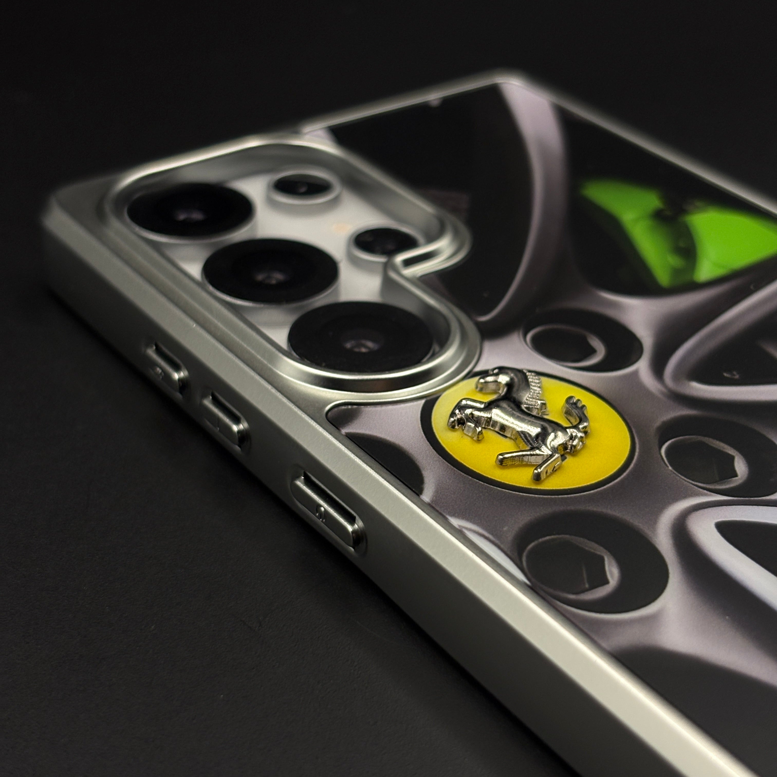 Luxury FR Horse Motorsport Inspired Metal Frame Case for Samsung Galaxy S25 Ultra