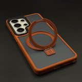 Smoky Matte Metal Stand MagSafe Case Cover for Samsung Galaxy S26 Ultra