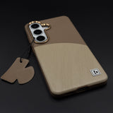 Luxury Dual-Tone Leather Hidden MagSafe Case Cover for Samsung Galaxy S26